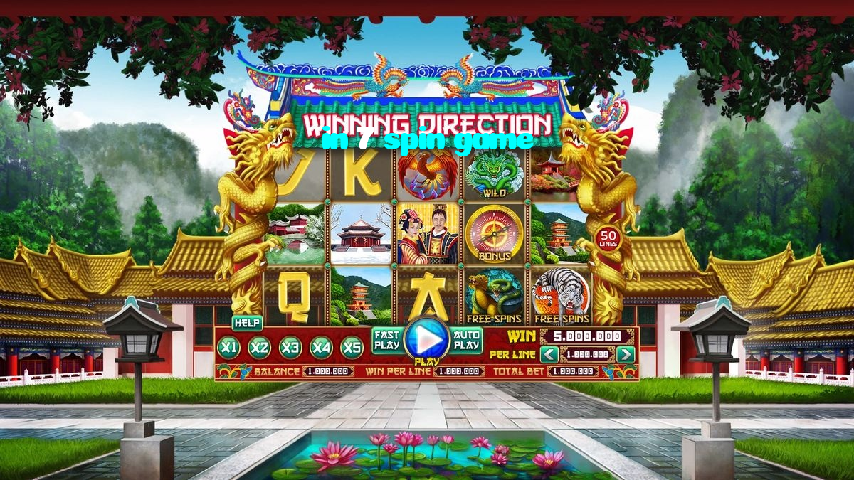 in 7 spin game casino presented on mobile device in Pakistan with slots and live games